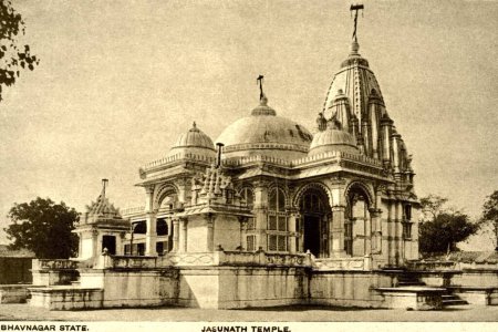 Téléchargez les photos : Ancien millésime 1900 Jasunath Shiva Temple, Bhavnagar, Saurashtra, Gujarat, Inde, Asie - en image libre de droit