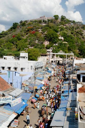 Foto de Vista de la ciudad de Palani alrededor de la colina, Tamil Nadu, India - Imagen libre de derechos