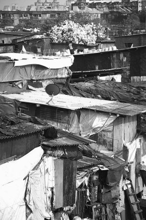 Photo for Dharavi Slum ; Bombay Mumbai ; Maharashtra ; India 10-September-2009 - Royalty Free Image