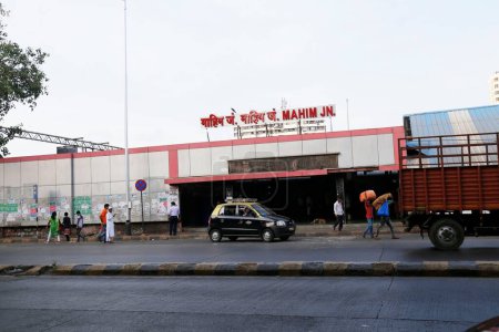 Photo for Mahim junction railway station, Mumbai, Maharashtra, India, Asia - Royalty Free Image