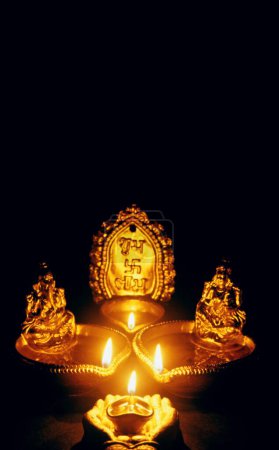 Foto de Lámparas de aceite iluminación, Diwali deepawali Festival - Imagen libre de derechos