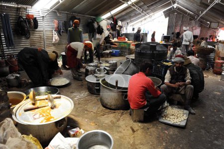 Photo for Kitchen, shree shiv sewak delhi bhandara, Jammu Kashmir, India, Asia - Royalty Free Image