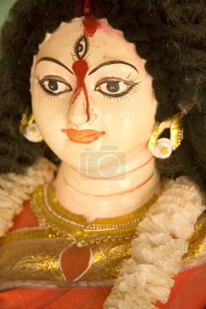 Téléchargez les photos : Statue de la déesse Durga ; petit village Manik gunj ; Bangladesh - en image libre de droit