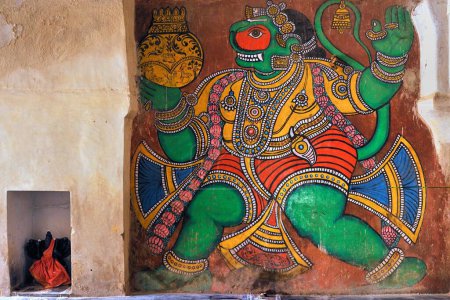 Foto de Mural en maratha darbar hall en Tanjore Thanjavur, Tamil Nadu, India - Imagen libre de derechos