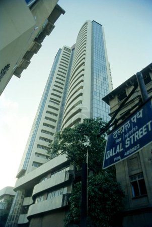 Photo for BSE stock exchange building from dalal street , mumbai bombay , maharashtra , india - Royalty Free Image