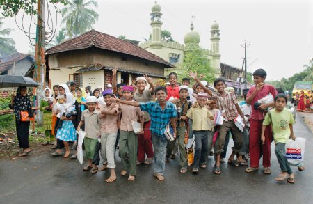 Foto de Estudiantes de Madrasasa, escuela musulmana, Kerala, India - Imagen libre de derechos