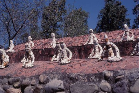 Human Figures at Rock Garden in Chandigarh, Union Territory, India