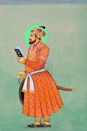 Photo for Miniature painting of Mughal Emperor Aurangzeb - Royalty Free Image