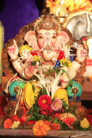 Foto de Lord Ganesh; Bombay Mumbai; Maharashtra; India 24-agosto-2009 - Imagen libre de derechos