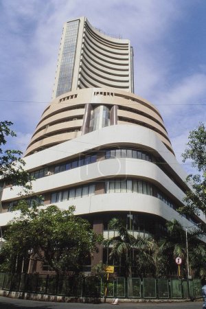 Vista del edificio de la Bolsa, Mumbai, Maharashtra, India, Asia