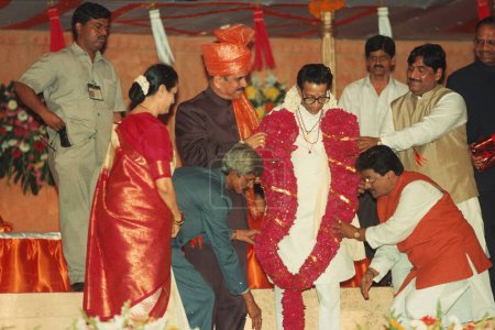 Photo for South Asian Indian politician and Shiv Sena supreme Shri Balasaheb Thackarey, India - Royalty Free Image