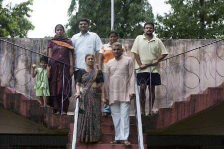 Photo for Dr prakash baba amte with family, nagpur, maharashtra, india, asia - Royalty Free Image