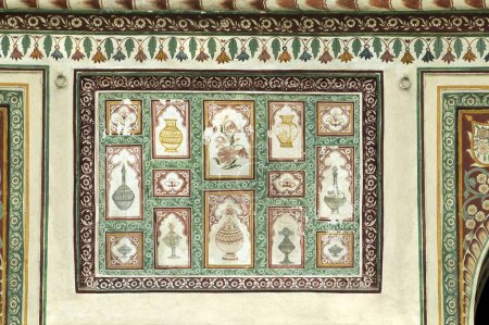 Malerei am Mansa Devi Tempel Panchkula punjab Indien