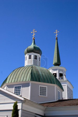 Téléchargez les photos : Église orthodoxe russe de Saint Michaels ; rue Lincoln ; Sitka ; Alaska ; États-Unis d'Amérique - en image libre de droit