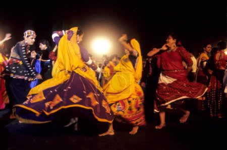 Foto de Navratri dandia garba Festival, danza clásica, mumbai bombay, maharashtra, india - Imagen libre de derechos