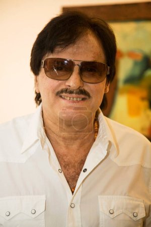 Photo for Bollywood film star Sanjay Khan at museum gallery kala ghoda art show, Bombay Mumbai, Maharashtra, India - Royalty Free Image