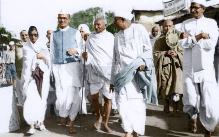 Foto de Mahatma Gandhi en el 53º Congreso Nacional Indio, Ramgarh, Jharkhand, India, Asia, 14 de marzo de 1940 - Imagen libre de derechos