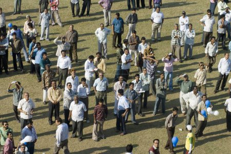 Photo for Crowd at Poonawalla Horse Race in Mahalaxmi Racecourse; Bombay Mumbai; Maharashtra, India - Royalty Free Image