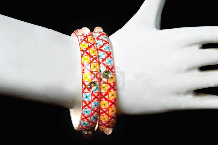 Photo for Colourful designer bangles , India - Royalty Free Image