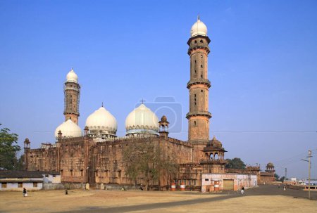 Téléchargez les photos : Taj ul Masjid construit en 1868 par Shah jahan begum ; Bhopal ; Madhya Pradesh ; Inde - en image libre de droit
