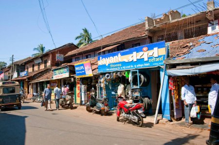 Foto de Principal camino de mercado de vengurla Sindhudurg, Maharashtra, India - Imagen libre de derechos