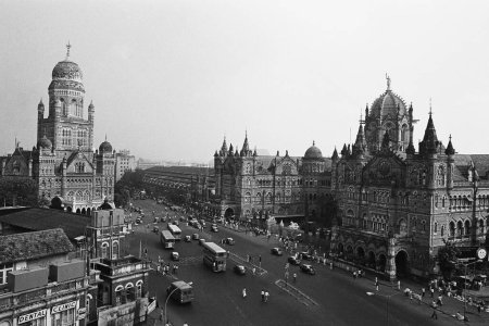 Photo for Victoria Terminus and BMC buildings Mumbai Maharashtra India Asia 1982 - Royalty Free Image