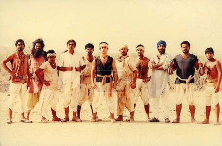 Photo for Indian Film poster of Lagaan, Bombay Mumbai, Maharashtra, India, - Royalty Free Image
