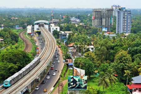 Foto de Línea de metro de Kochi en Cochin, Kochi, Kerala, India, Asia - Imagen libre de derechos