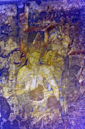 Photo for Padmapani bodhisattva painting, ajanta caves, aurangabad, maharashtra, India, Asia - Royalty Free Image