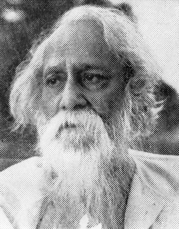 Foto de Una fotografía enmascarada de Rabindranath Tagore, 1940, India - Imagen libre de derechos