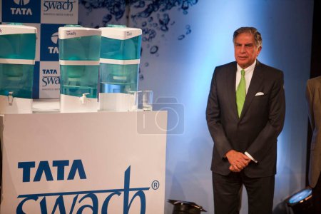 Photo for Ratan tata during launch of tata swach water purifier, mumbai, maharashtra, india, asia - Royalty Free Image