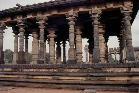 Parsvanatha temple at jain bastis, halebidu, karnataka, India, Asia