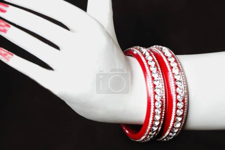 Photo for Diamond on bangles , India - Royalty Free Image