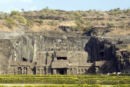Téléchargez les photos : Ellora grottes kailash temple Aurangabad Maharashtra Inde Asie - en image libre de droit