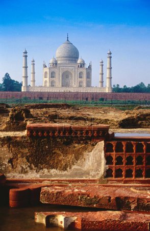 Photo for Taj Mahal Seventh Wonder of The World , Agra , Uttar Pradesh , India - Royalty Free Image