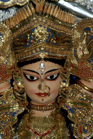Foto de Diosa Durga Pooja puja festival Homenaje a la procesión de la diosa madre - Imagen libre de derechos