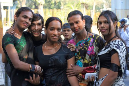 Foto de Lesbianas gay protestando contra Corte Suprema Maheshwari Udyan Matunga Mumbai Maharashtra India 15 diciembre 2013 - Imagen libre de derechos