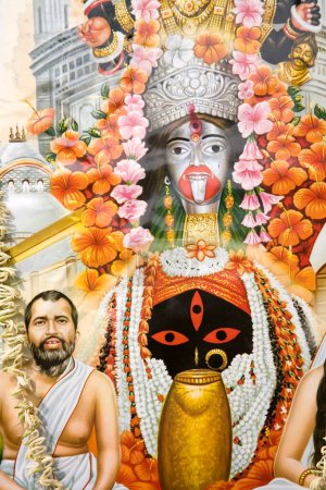 Foto de Janteo de la diosa Kali y Ramakrishna Param Hans; Siyaldah; Calcuta ahora Calcuta; Bengala Occidental; India - Imagen libre de derechos