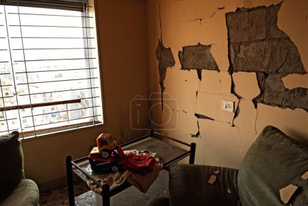 Photo for Toys kept at damaged room in nariman house jewish community centre by deccan mujahedeen terrorists attack in Bombay Mumbai - Royalty Free Image