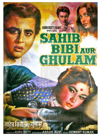 Foto de Cartel de la película hindi de Bollywood india de sahib bibi aur ghulam India - Imagen libre de derechos