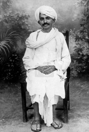 Foto de Mahatma gandhi en vestido kathiyawadi India - Imagen libre de derechos