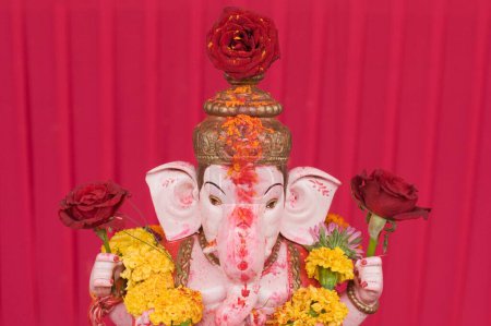 Idol von Lord Ganesh Pune Maharashtra Indien Asien September 2011