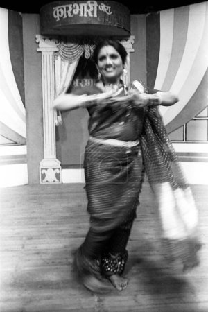Photo for Lavani artist. traditional dance form. Modnib. Maharashtra. India - Royalty Free Image