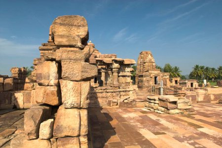 UNESCO-Weltkulturerbe; Mallikarjuna und Kasi vishvanatha Tempel 740 n. Chr. erbaut von Königin Trilokya Mahadevi in Pattadakal; Karnataka; Indien