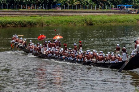 Téléchargez les photos : Snake boat race, onam festival, kerala, Inde, asie - en image libre de droit