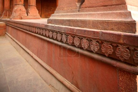 Fuerte rojo Diwan-l-Aam 1648 AD, vieja Delhi, India