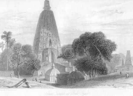 Photo for Great temple at Bode Gyah, Bodhgaya, Bihar, India - Royalty Free Image