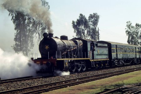 Photo for Trains Railways , train running on steam engine , india - Royalty Free Image