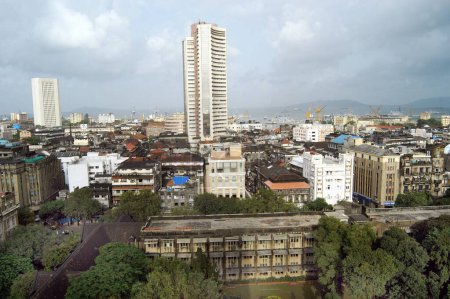 Edificio Reserve Bank of India y Bolsa de Bombay en la ciudad vieja de Bombay ahora Mumbai; Maharashtra; India