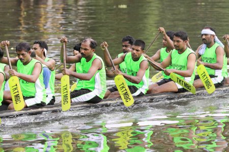 Photo for Snake boat race on punnamada lake, Alleppey, Alappuzha, Kerala, India - Royalty Free Image